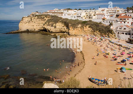 Portugal-Algarve-Carvoeiro Strand Stockfoto