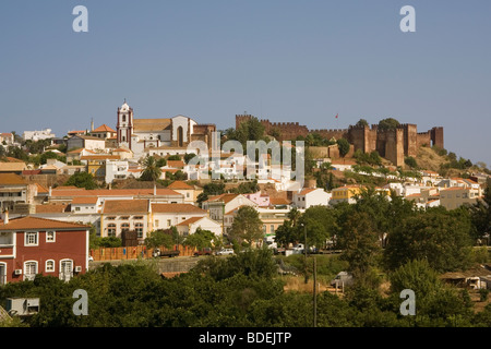 Portugal Algarve Silves, Stadt, Burg & Kathedrale Stockfoto