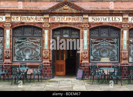 Die alten Red Lion Hotel in Crich Tramway Village in Derbyshire UK Stockfoto