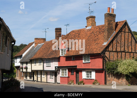 Saffron Walden, Essex Essex England traditionelle Cottages cottage Gehäuse Bridge Street. HOMER SYKES Stockfoto