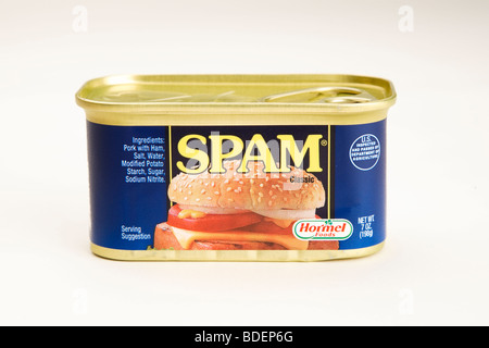 Aus der Dose Spam Stockfoto