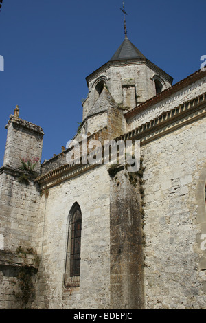 Die Kirche Saint Felicien in Issigeac, Dordogne Stockfoto