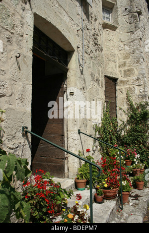 Mittelalterliche Bastide Issigeac, Périgord Pourpre Stockfoto