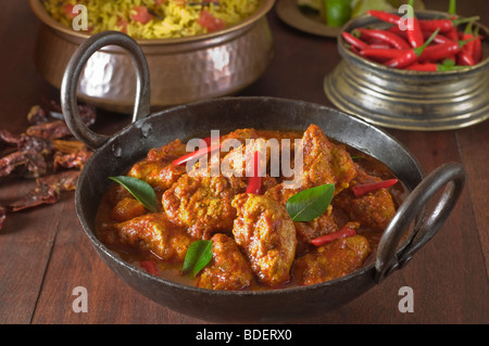 Chili-Hühnchen-Curry Indien South Asia Food Stockfoto