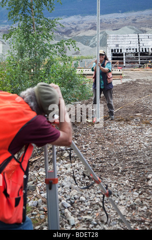 Gutachter im Wrangell-St.-Elias-Nationalpark Stockfoto
