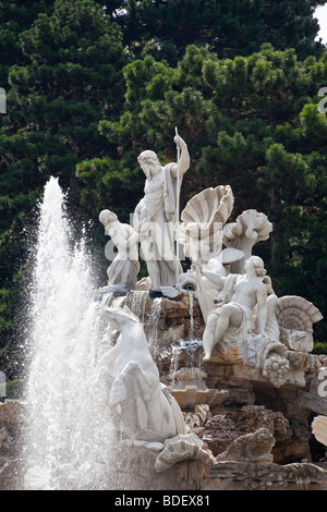 Neptun-Brunnen, Schloss Schönbrunn, Wien, Österreich Stockfoto