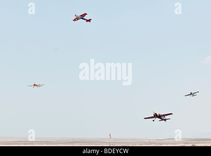 Israel, Massada Air Strip, der internationalen ferngesteuerten Modell Flugzeug Wettbewerb 27. Juni 2009. Stockfoto