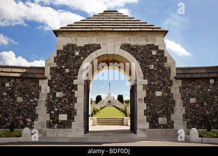 Tyne Cot WW 1 Weltkrieg 1 Commonwealth Soldatenfriedhof in Passchendaele, Flandern, Belgien, Europa Stockfoto