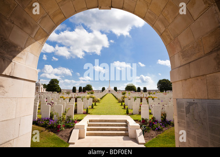 Tyne Cot WW1 Commonwealth Soldatenfriedhof bei Passchendaele, Flandern, Belgien, Europa Stockfoto