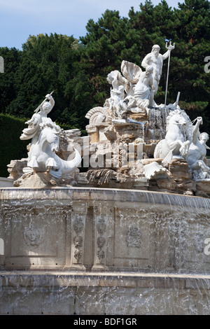 Neptun-Brunnen, Schloss Schönbrunn, Wien, Österreich Stockfoto