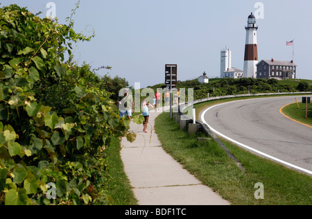 Montauk Point Leuchtturm, Montauk, New York Stockfoto