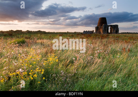 St. Benet Abtei Ruine auf dem Fluss Bure in Norfolk Stockfoto