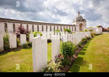 Tyne Cot 1. Weltkrieg Commonwealth Soldatenfriedhof bei Passchendaele, Flandern, Belgien, Europa Stockfoto