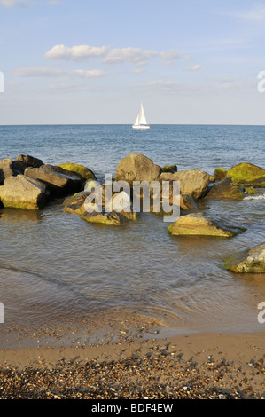 Die Küste von Norfolk an Caister-sur-mer, UK. Stockfoto
