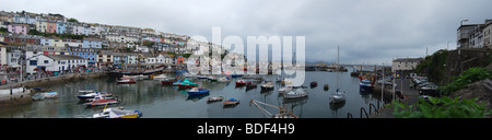 Panorama von Brixham Hafennummer 2741 Stockfoto