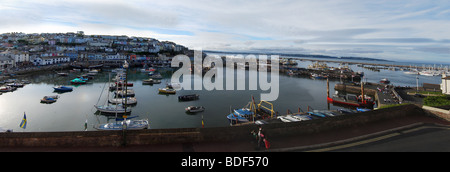 Panorama Brixham Hafennummer 2773 Stockfoto