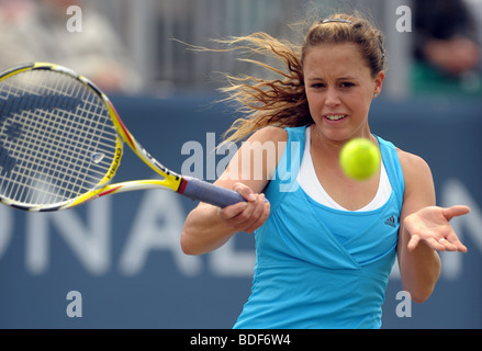 MICHELLE LARCHER DE BRITO IN AKTION BEIM INTERNATIONALEN TENNISTURNIER LIVERPOOL 2009 Stockfoto