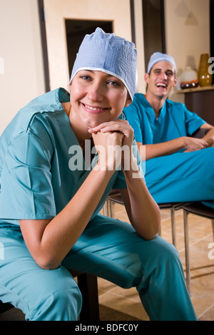 Medizinisches Personal entspannende Lounge-Bereich Stockfoto