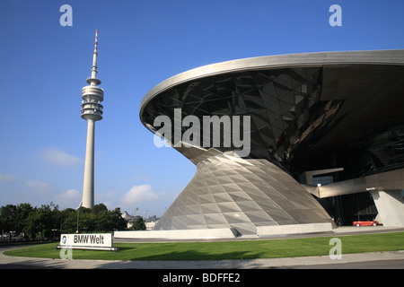 BMW Welt, BMW-Welt, Verteilung und Discovery Center, München, Bayern, Deutschland, Europa Stockfoto