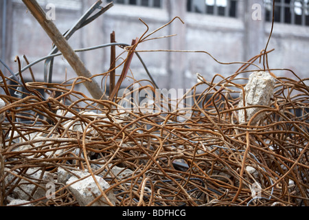 Abriss-Baustelle, industriellen Schrott Stockfoto