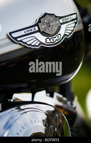 Harley Davidson Motorrad feiert 100 Jahre Stockfoto