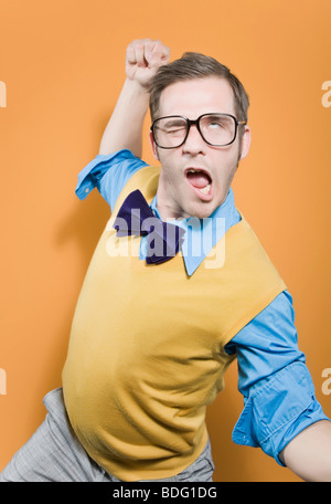 Nerd, tanzen Stockfoto