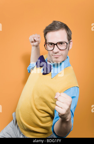 Nerd, tanzen Stockfoto