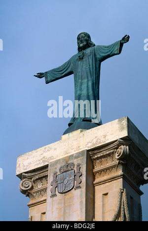 Menorca Balearen Spanien Monte Toro Kloster Christus-Statue Stockfoto