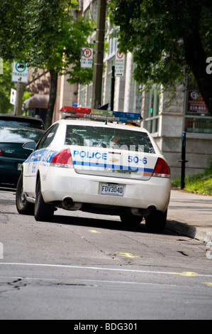 Eine kanadische Polizeiauto auf einer Straße in Montreal, Quebec Stockfoto