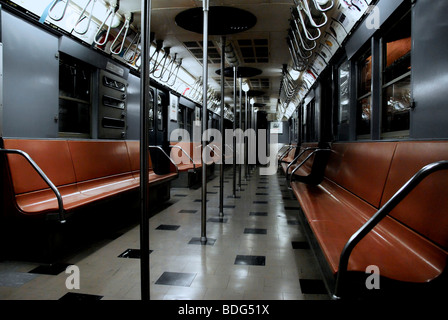 Historische u-Bahn Wagen, New York, USA, Nordamerika Stockfoto