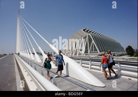 Assut d ' or Brücke (aka Serreria) in Valencia, die vom Architekten Santiago Calatrava entworfen. Spanien Stockfoto