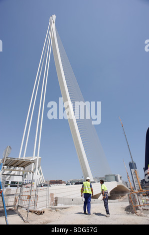 Assut d ' or Brücke (aka Serreria) in Valencia, die vom Architekten Santiago Calatrava entworfen. Spanien Stockfoto