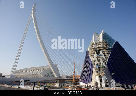 Assut d ' or Brücke (aka Serreria) in Valencia, die vom Architekten Santiago Calatrava entworfen. Spanien Stockfoto