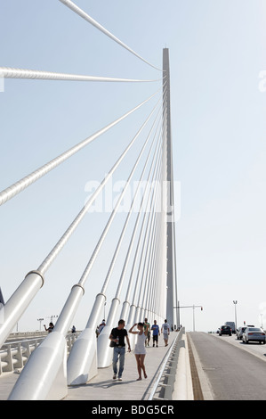 Assut d ' or Brücke (aka Serreria) in Valencia, die vom Architekten Santiago Calatrava entworfen. Spanien Stockfoto