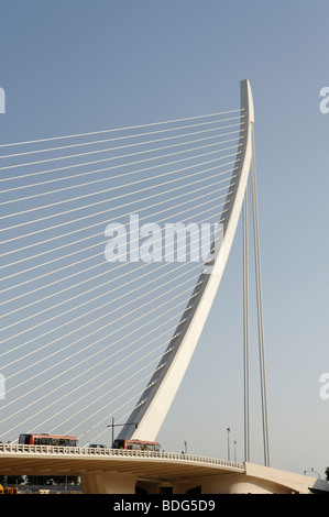 Assut d ' or Brücke (aka Serreria) in Valencia, die vom Architekten Santiago Calatrava entworfen. Spanien Stockfoto