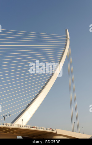 Assut d ' or Brücke (aka Serreria) in Valencia, die vom Architekten Santiago Calatrava entworfen. Spanien Stockfoto