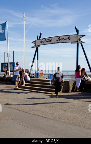 Jubiläums-Strand von Southend on Sea Stockfoto