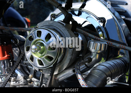 Detail von einem VW Käfer Boxermotor, Deutschland Stockfoto