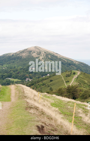 Wanderweg entlang des oberen Randes der Malvern hills Stockfoto