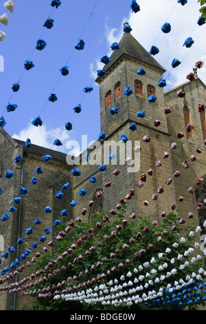 Die Bastide Beaumont du Perigord während der Sommer-felibree Stockfoto