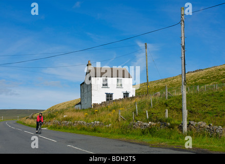 Radfahrer im oberen Teesdale, County Durham, England UK Stockfoto