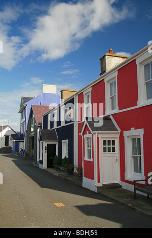 Bunte Häuser und Hütten in Aberaeron, Ceredigion, West Wales, UK Stockfoto