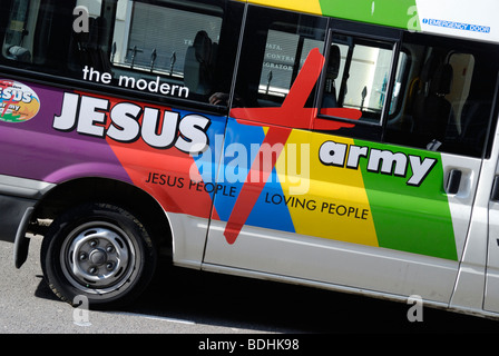 Jesus Army UK evangelische christliche Organisation Logo auf einem van Stockfoto