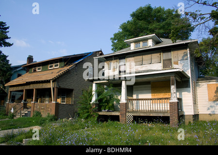 Verlassene wohnungen Flint, Michigan, USA, durch Dembinsky Foto Assoc Stockfoto