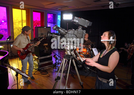 Tonstudio an der Robert Schumann Hochschule, Düsseldorf Stockfoto