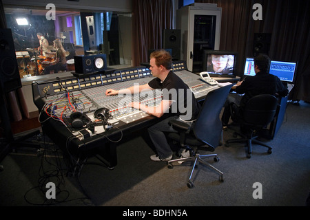 Tonstudio an der Robert Schumann Hochschule, Düsseldorf Stockfoto