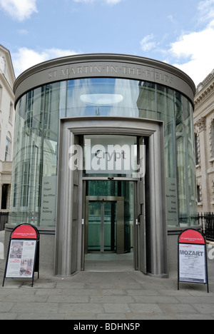 Die Krypta St. Martin-in-the-Fields London Stockfoto