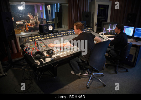 Tonstudio an der Robert Schumann Hochschule, Düsseldorf Stockfoto