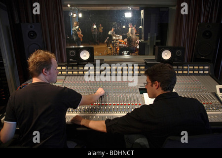 Tonstudio an der Robert Schumann Hochschule, Düsseldorf Stockfoto