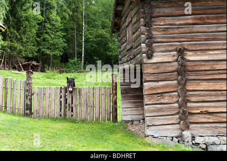 Lillehammer, Norwegen. Das Freilichtmuseum Maihaugen der traditionelle norwegische Kultur und Sehenswürdigkeiten. Stockfoto